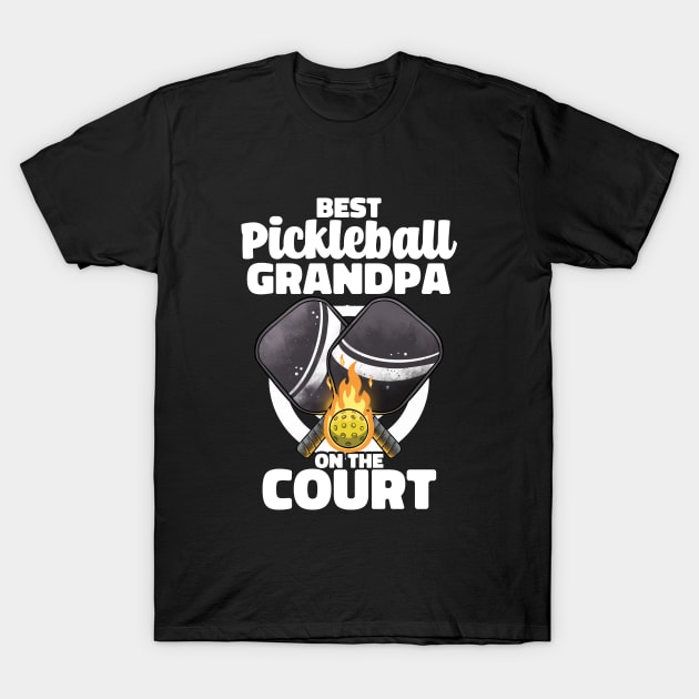 Best Pickleball Grandpa Paddle Pickleballer Lucky Pickleball T-Shirt by MerchBeastStudio